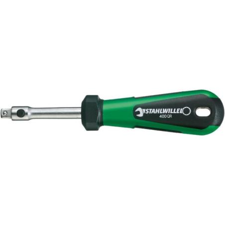 400QR - Rękojeść 1/4" QuickRelease, z gniazdem czworokątnym, 150 mm 400QR - Rękojeść 1/4" QuickRelease, z gniazdem czworokątnym, 150 mm