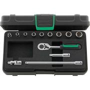 40AD/9/4 - Zestaw nasadek 1/4" 12-kątnych, 3/16" - 1/2", z grzechotką i akcesoriami (13 szt.)