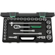 50/22/6 - Zestaw nasadek 1/2" 12-kątnych, 8 - 32 mm, z grzechotką i akcesoriami (28 szt.)