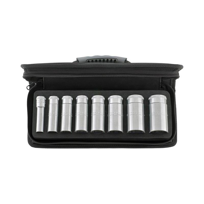 51/8 - Zestaw nasadek 1/2" 12-kątnych długich, 13 - 32 mm (8 szt.)