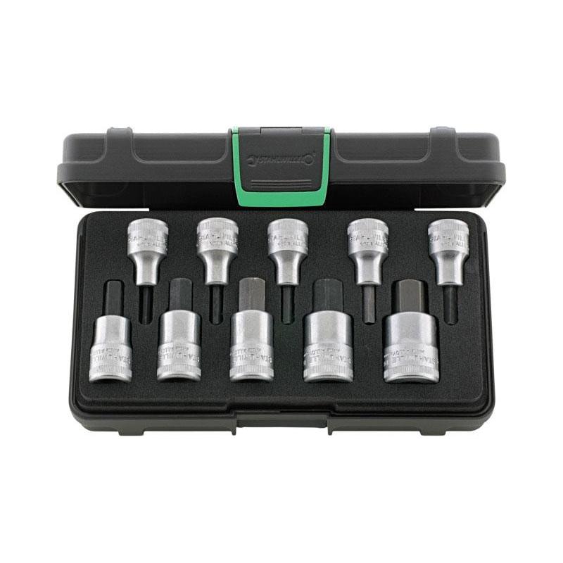 54/10 - Zestaw nasadek 1/2" trzpieniowych 6-kątnych, 4 - 19 mm (10 szt.)