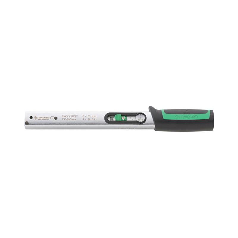 730A/5 QUICK - Klucz dynamometryczny serwisowy MANOSKOP®, 6-50 Nm (50-440 in.lb), 9x12 mm, z podwójną skalą 730A/5 QUICK - Klucz dynamometryczny serwisowy MANOSKOP®, 6-50 Nm (50-440 in.lb), 9x12 mm, z podwójną skalą