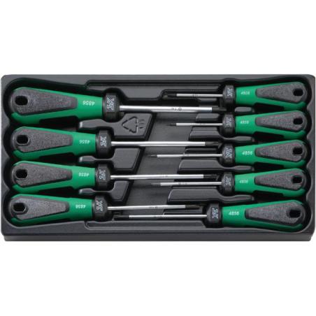 4899 - Moduł wkrętaków do śrub TORX® TAMPER RESISTANT, T8 - T40 (9 szt.), wkładka plastikowa 4899 - Moduł wkrętaków do śrub TORX® TAMPER RESISTANT, T8 - T40 (9 szt.), wkładka plastikowa