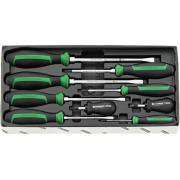 4693/9 - Moduł wkrętaków do śrub z rowkiem i Phillips, 2,5 - 10 mm, PH1 - PH2 (9 szt.), wkładka plastikowa