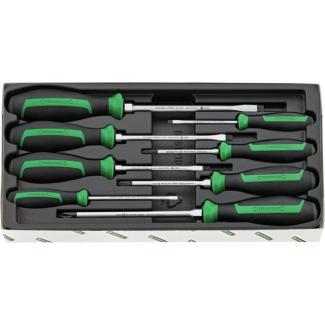 4697/8 - Moduł wkrętaków do śrub z rowkiem i Phillips, 3,5 - 8 mm, PH1 - PH3 (8 szt.), wkładka plastikowa