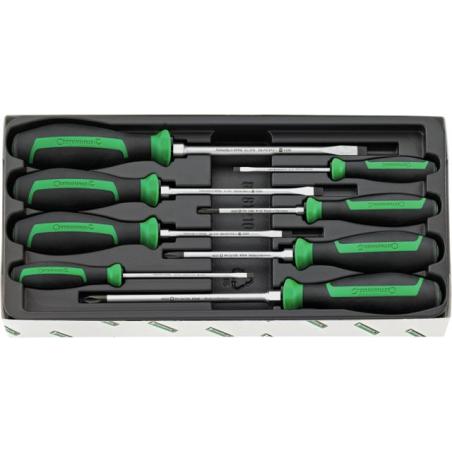 4697/8 - Moduł wkrętaków do śrub z rowkiem i Phillips, 3,5 - 8 mm, PH1 - PH3 (8 szt.), wkładka plastikowa