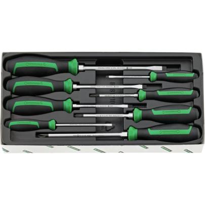 4697/8 - Moduł wkrętaków do śrub z rowkiem i Phillips, 3,5 - 8 mm, PH1 - PH3 (8 szt.), wkładka plastikowa