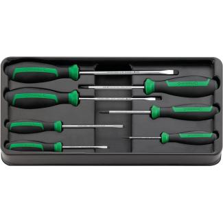 ES 4620/4628/4630/7 - Moduł wkrętaków do śrub z rowkiem i Phillips, 2,5 - 6,5 mm, PH1 - PH2 (7 szt.), wkładka plastikowa