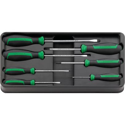 ES 4620/4628/4630/7 - Moduł wkrętaków do śrub z rowkiem i Phillips, 2,5 - 6,5 mm, PH1 - PH2 (7 szt.), wkładka plastikowa