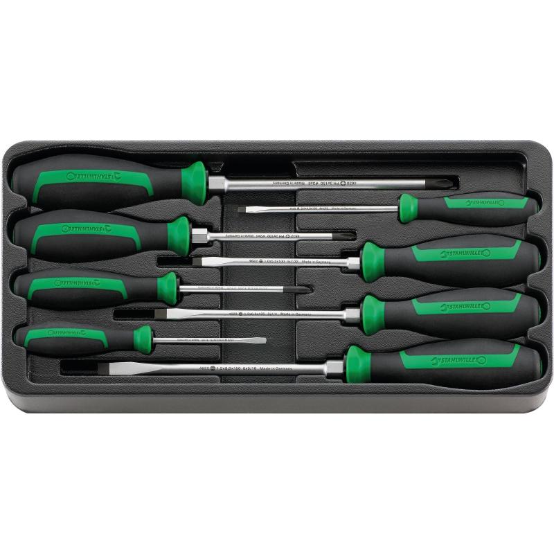 ES 4620/4622/4632/8 - Moduł wkrętaków do śrub z rowkiem i Phillips, 3,5 - 8 mm, PH1 - PH3 (8 szt.), wkładka plastikowa ES 4620/4622/4632/8 - Moduł wkrętaków do śrub z rowkiem i Phillips, 3,5 - 8 mm, PH1 - PH3 (8 szt.), wkładka plastikowa