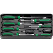 ES 4622-4734/9 - Moduł wkrętaków do śrub z rowkiem i Phillips, 2,5 - 10 mm, PH1 - PH2 (9 szt.), wkładka plastikowa