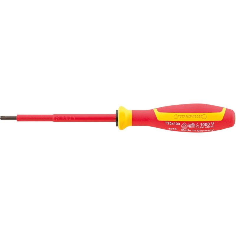 4675 VDE T20 - Wkrętak izolowany VDE DRALL+ do śrub TORX®, T20 x 100 mm 4675 VDE T20 - Wkrętak izolowany VDE DRALL+ do śrub TORX®, T20 x 100 mm