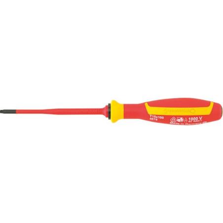 4676 VDE T15 - Wkrętak izolowany VDE DRALL+ do śrub TORX®, T15 x 100 mm 4676 VDE T15 - Wkrętak izolowany VDE DRALL+ do śrub TORX®, T15 x 100 mm