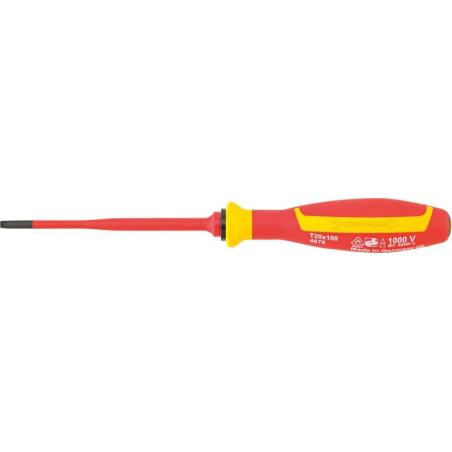 4676 VDE T20 - Wkrętak izolowany VDE DRALL+ do śrub TORX®, T20 x 100 mm 4676 VDE T20 - Wkrętak izolowany VDE DRALL+ do śrub TORX®, T20 x 100 mm
