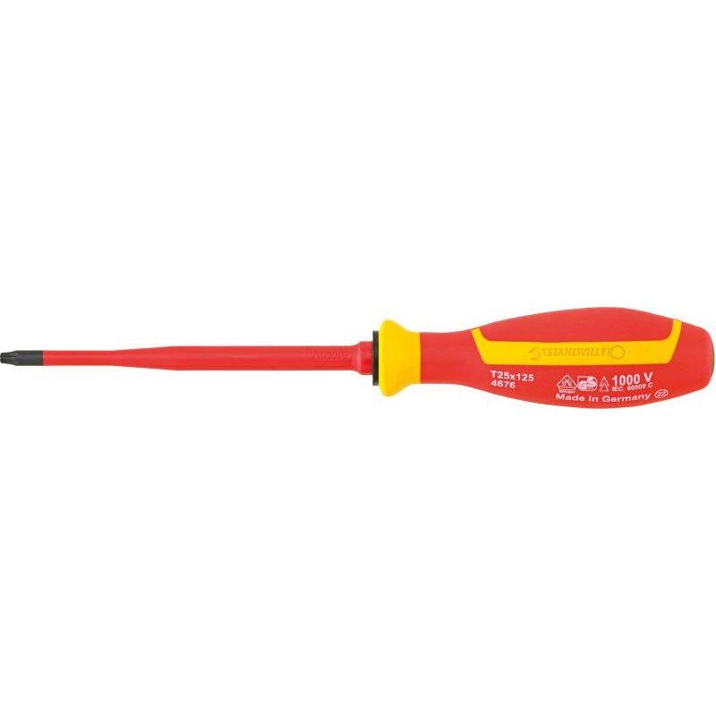 4676 VDE T25 - Wkrętak izolowany VDE DRALL+ do śrub TORX®, T25 x 125 mm 4676 VDE T25 - Wkrętak izolowany VDE DRALL+ do śrub TORX®, T25 x 125 mm