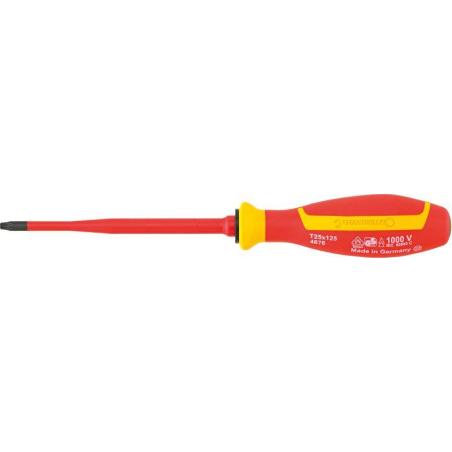 4676 VDE T25 - Wkrętak izolowany VDE DRALL+ do śrub TORX®, T25 x 125 mm 4676 VDE T25 - Wkrętak izolowany VDE DRALL+ do śrub TORX®, T25 x 125 mm