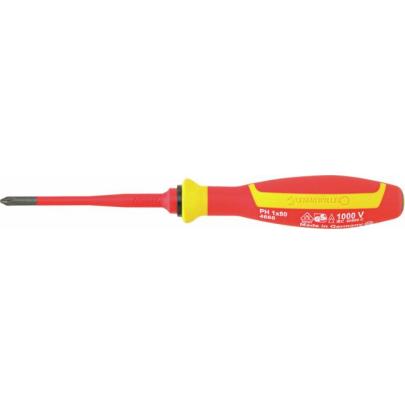 4666 VDE 1 - Wkrętak izolowany VDE DRALL+ do śrub Phillips, PH1 x 80 mm