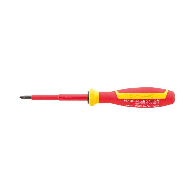 4670 VDE 0 - Wkrętak izolowany VDE DRALL+ do śrub Pozidriv, PZ0 x 60 mm 4670 VDE 0 - Wkrętak izolowany VDE DRALL+ do śrub Pozidriv, PZ0 x 60 mm