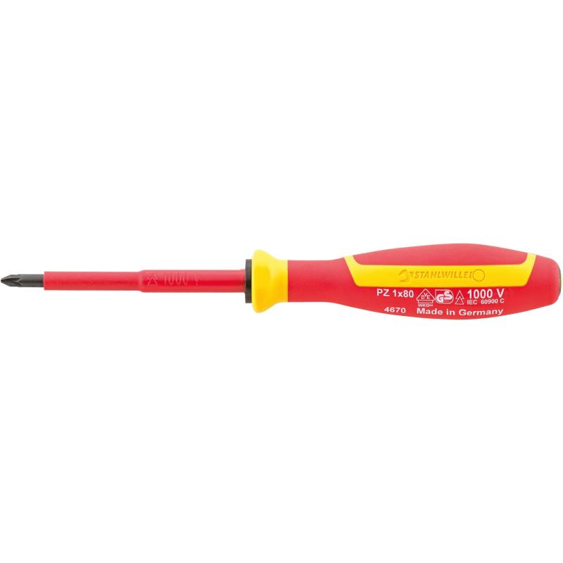 4670 VDE 2 - Wkrętak izolowany VDE DRALL+ do śrub Pozidriv, PZ2 x 100 mm 4670 VDE 2 - Wkrętak izolowany VDE DRALL+ do śrub Pozidriv, PZ2 x 100 mm