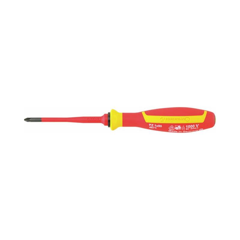 4671 VDE 1 - Wkrętak izolowany VDE DRALL+ do śrub Pozidriv, PZ1 x 80 mm 4671 VDE 1 - Wkrętak izolowany VDE DRALL+ do śrub Pozidriv, PZ1 x 80 mm