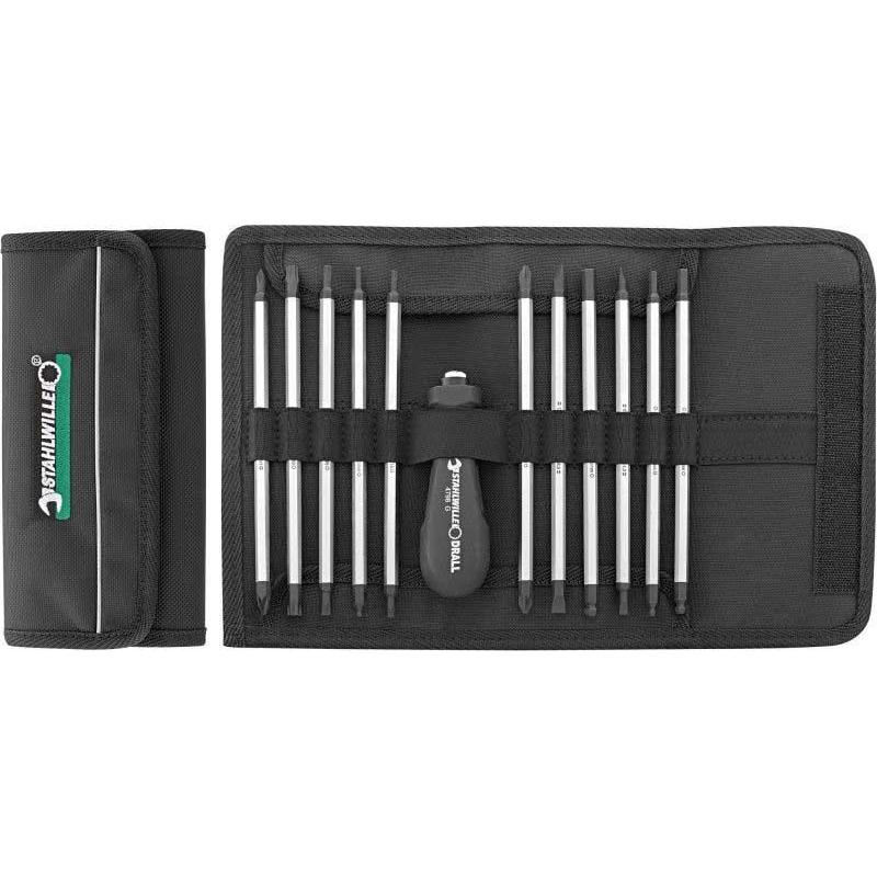 4798 - Rękojeść z 11 grotami do śrub z rowkiem, Phillips, Pozidriv, Torx, Hex i Hex z kulką 4798 - Rękojeść z 11 grotami do śrub z rowkiem, Phillips, Pozidriv, Torx, Hex i Hex z kulką