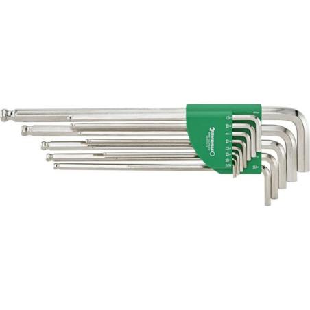 10767a/13 - Zestaw kluczy trzpieniowych zagiętych, krótkich z kulką, 6-kątnych, 0,050" - 3/8" (13 szt.) 10767a/13 - Zestaw kluczy trzpieniowych zagiętych, krótkich z kulką, 6-kątnych, 0,050" - 3/8" (13 szt.)