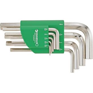 10760a/9 - Zestaw kluczy trzpieniowych zagiętych, krótkich, 6-kątnych, 1/16" - 3/8" (9 szt.)