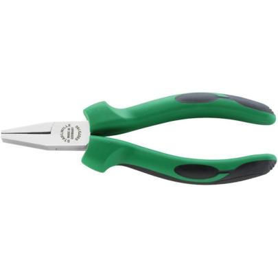 6507 5 160 - Szczypce płaskie, krótkie, szczęki chromowane, 160 mm