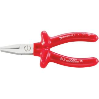 6507 7 160 VDE - Szczypce płaskie izolowane VDE, krótkie, szczęki chromowane, 160 mm