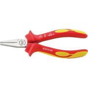 6507 8 160 VDE - Szczypce płaskie izolowane VDE, krótkie, szczęki chromowane, 160 mm