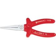 6508 7 160 VDE - Szczypce płaskie izolowane VDE, długie, szczęki chromowane, 160 mm