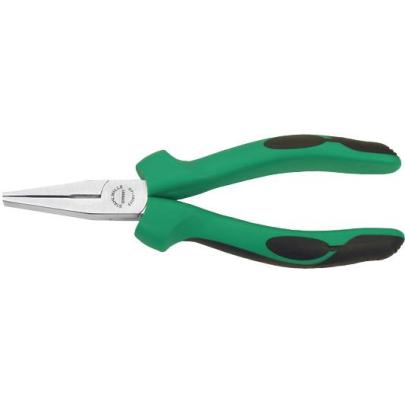 6509 5 160 - Szczypce płaskie, długie z ostrzem tnącym, szczęki chromowane, 160 mm