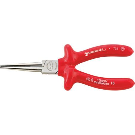 6524 7 160 VDE - Szczypce okrągłe izolowane VDE, długie, szczęki chromowane, 160 mm 6524 7 160 VDE - Szczypce okrągłe izolowane VDE, długie, szczęki chromowane, 160 mm