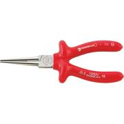 6524 7 160 VDE - Szczypce okrągłe izolowane VDE, długie, szczęki chromowane, 160 mm