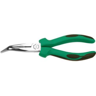 6530 5 160 - Szczypce półokrągłe, z ostrzem tnącym, odgięte 45°, szczęki chromowane, 160 mm