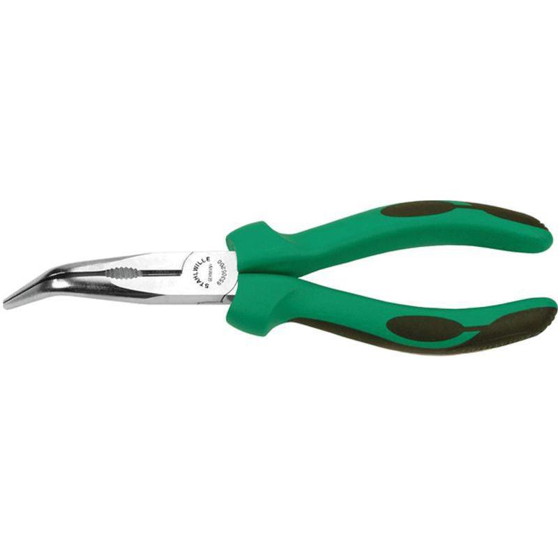 6530 5 160 - Szczypce półokrągłe, z ostrzem tnącym, odgięte 45°, szczęki chromowane, 160 mm