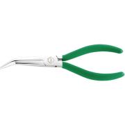 6532 5 170 - Szczypce półokrągłe, długie, dla mechaników, odgięte 45°, szczęki chromowane, 170 mm