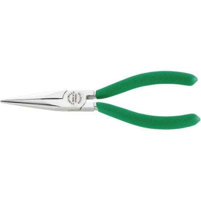 6533 5 160 - Szczypce półokrągłe, długie, dla mechaników, typ "Langbeck", szczęki chromowane, 160 mm