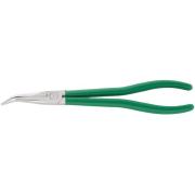 6535 5 280 - Szczypce półokrągłe, dla mechaników, typ "Langbeck", odgięte 45°, szczęki chromowane, 280 mm