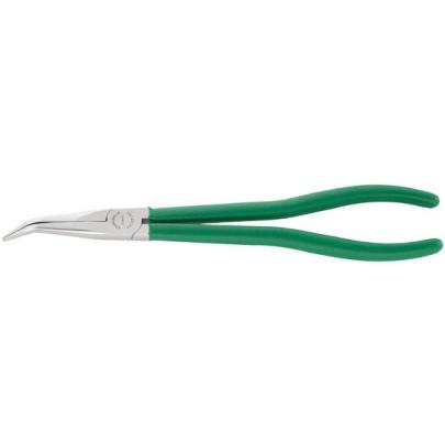 6535 5 280 - Szczypce półokrągłe, dla mechaników, typ "Langbeck", odgięte 45°, szczęki chromowane, 280 mm