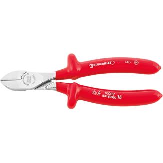 6600 7 160 VDE - Szczypce tnące boczne izolowane VDE, szczęki chromowane, 160 mm