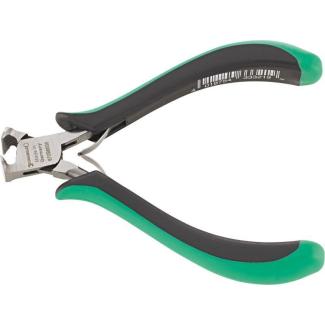 6709 - Szczypce tnące czołowe, dla elektroników, odgięte 90 i proste, szczęki polerowane, 120 mm