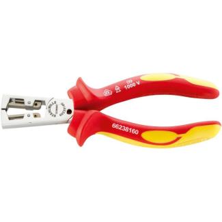 6623 8 160 VDE - Szczypce do zdejmowania izolacji izolowane VDE, samonastawne, szczęki chromowane, 160 mm