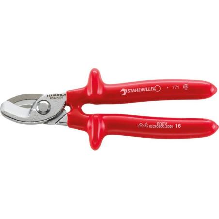 6630 7 220 - Nożyce izolowane VDE do cięcia kabli miedzianych i aluminiowych, 220 mm