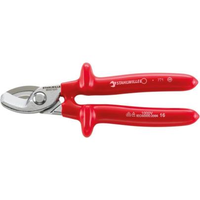 6630 7 220 - Nożyce izolowane VDE do cięcia kabli miedzianych i aluminiowych, 220 mm