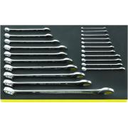 TCS 13/21, 6-34 mm - Moduł kluczy oczkowo-płaskich OPEN-BOX, 6 - 34 mm (21 szt.), wkładka piankowa