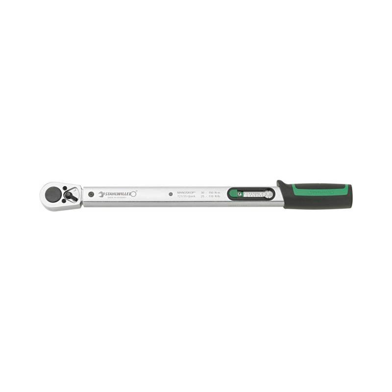 721/15 QUICK - Klucz dynamometryczny standardowy MANOSKOP® z wbudowaną grzechotką, 30-150 Nm (25-110 ft.lb) 721/15 QUICK - Klucz dynamometryczny standardowy MANOSKOP® z wbudowaną grzechotką, 30-150 Nm (25-110 ft.lb)