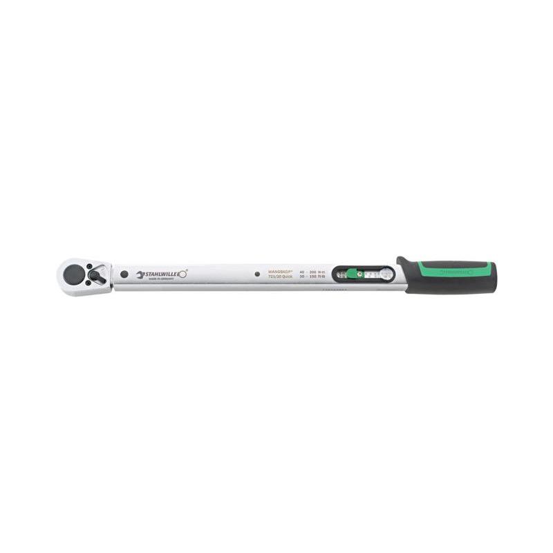 721/20 QUICK - Klucz dynamometryczny standardowy MANOSKOP® z wbudowaną grzechotką, 40-200 Nm (30-145 ft.lb) 721/20 QUICK - Klucz dynamometryczny standardowy MANOSKOP® z wbudowaną grzechotką, 40-200 Nm (30-145 ft.lb)