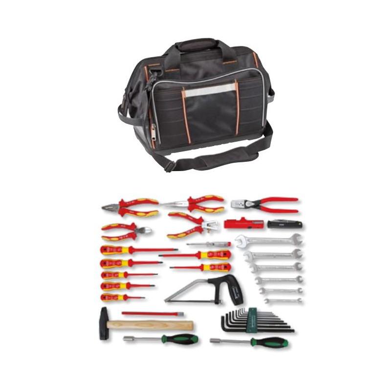PRELE035 - Zestaw 35 narzędzi dla elektryka w torbie narzędziowej