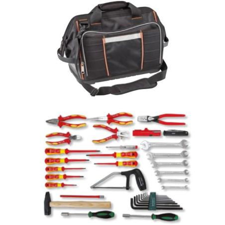 PRELE035 - Zestaw 35 narzędzi dla elektryka w torbie narzędziowej